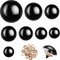 80PCS Large Safety Eyes for Amigurumi, 10mm-30mm Black Plastic Eyes with Washers for Crochet Dolls, Stuffed Animals, Puppets & DIY Crafts